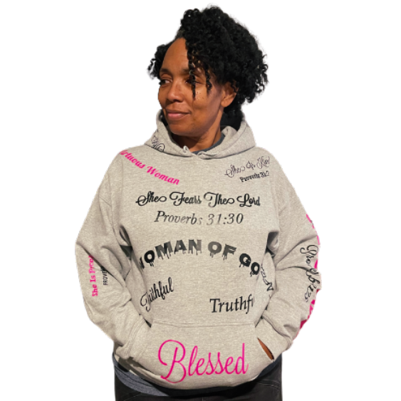 Proverbs 31 Hoodie Hot Pink Edition