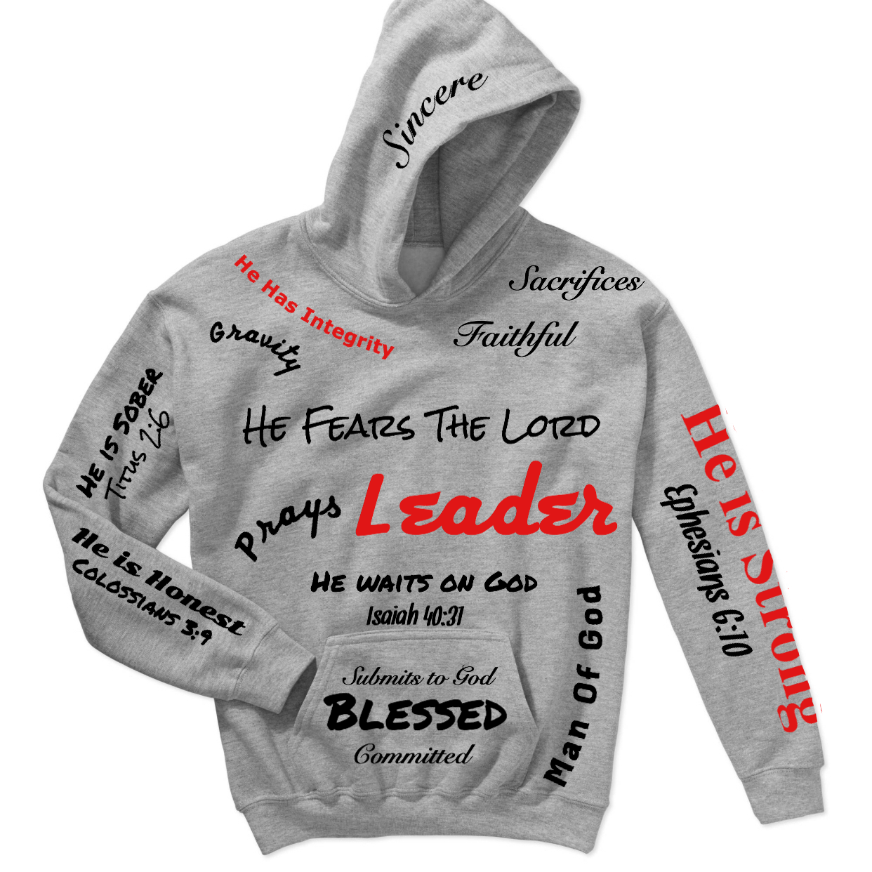 Godly Man Hoodie - Strength, Faith & Purpose
