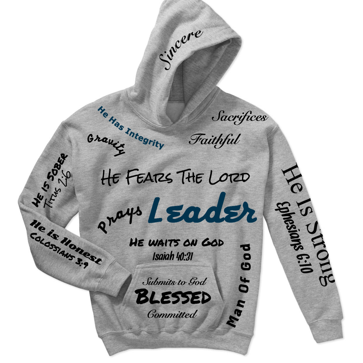 Godly Man Hoodie - Strength, Faith & Purpose